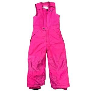 Snozu Snowsuit Bib Overalls, Girls Size 5, Pink Adjustable Ski‎ Suit Snowsuit